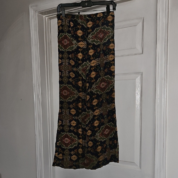 EARTHBOUND Pants - EARTHBOUND Patterned Wide Leg Pants - Multicolor